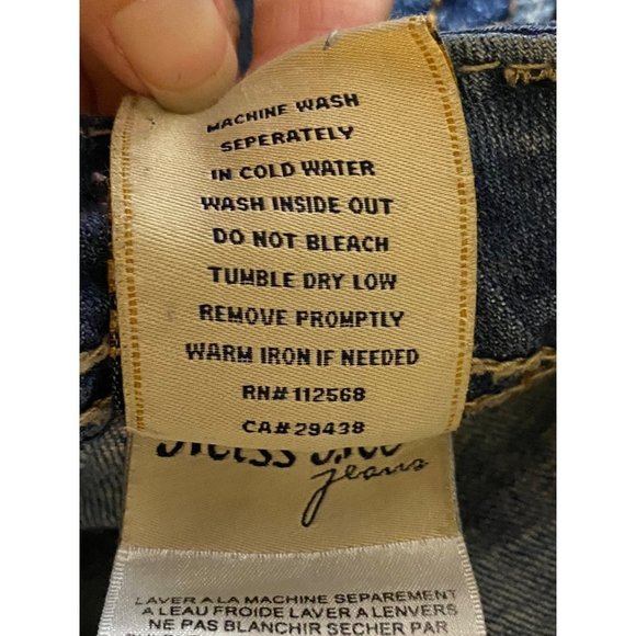 Miss Me Jeans Medium Wash Low Rise Boot Cut Studs/Gems Size 28 - Picture 13 of 13